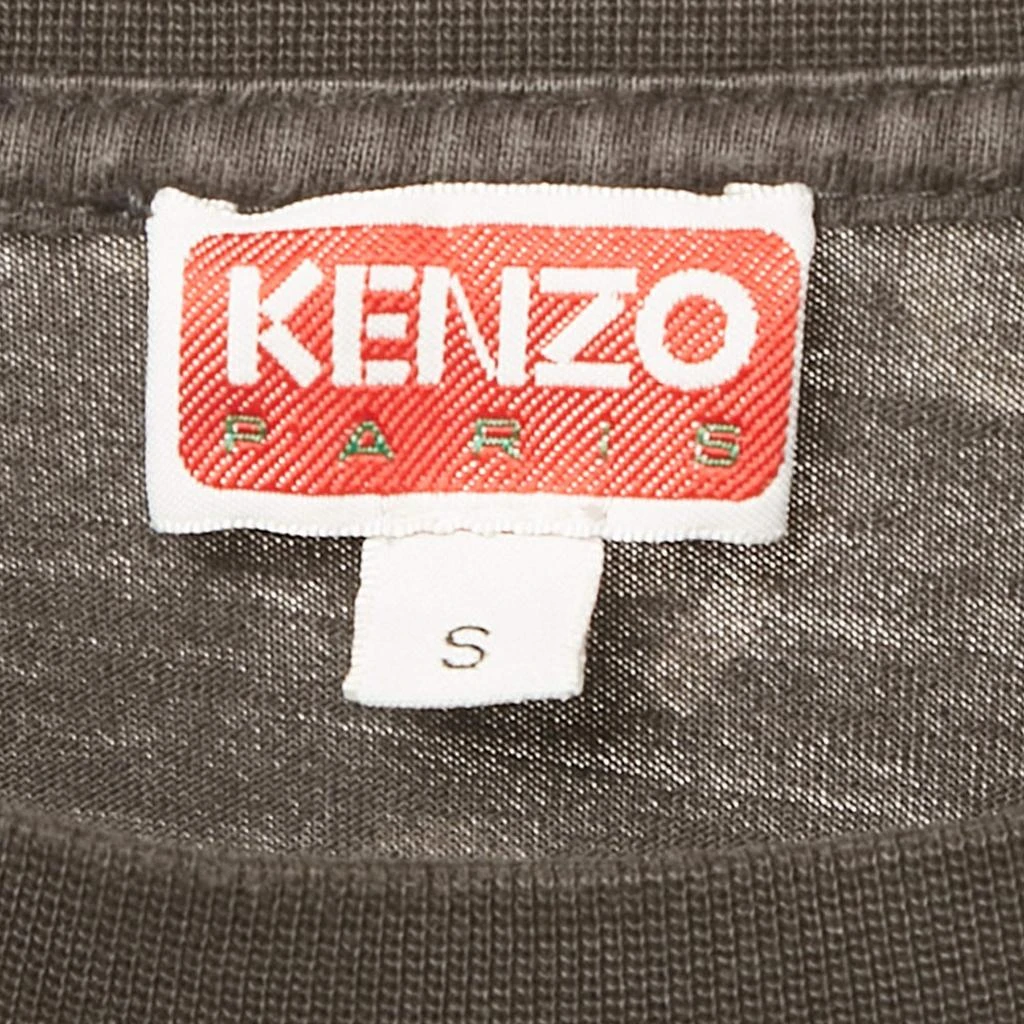 Kenzo Kenzo Grey Logo All Over Print Jersey T-Shirt S 4