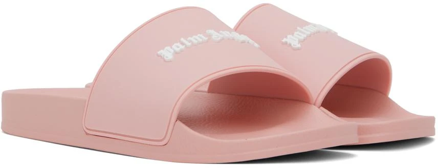 Palm Angels Pink Monogram Pool Slides 4