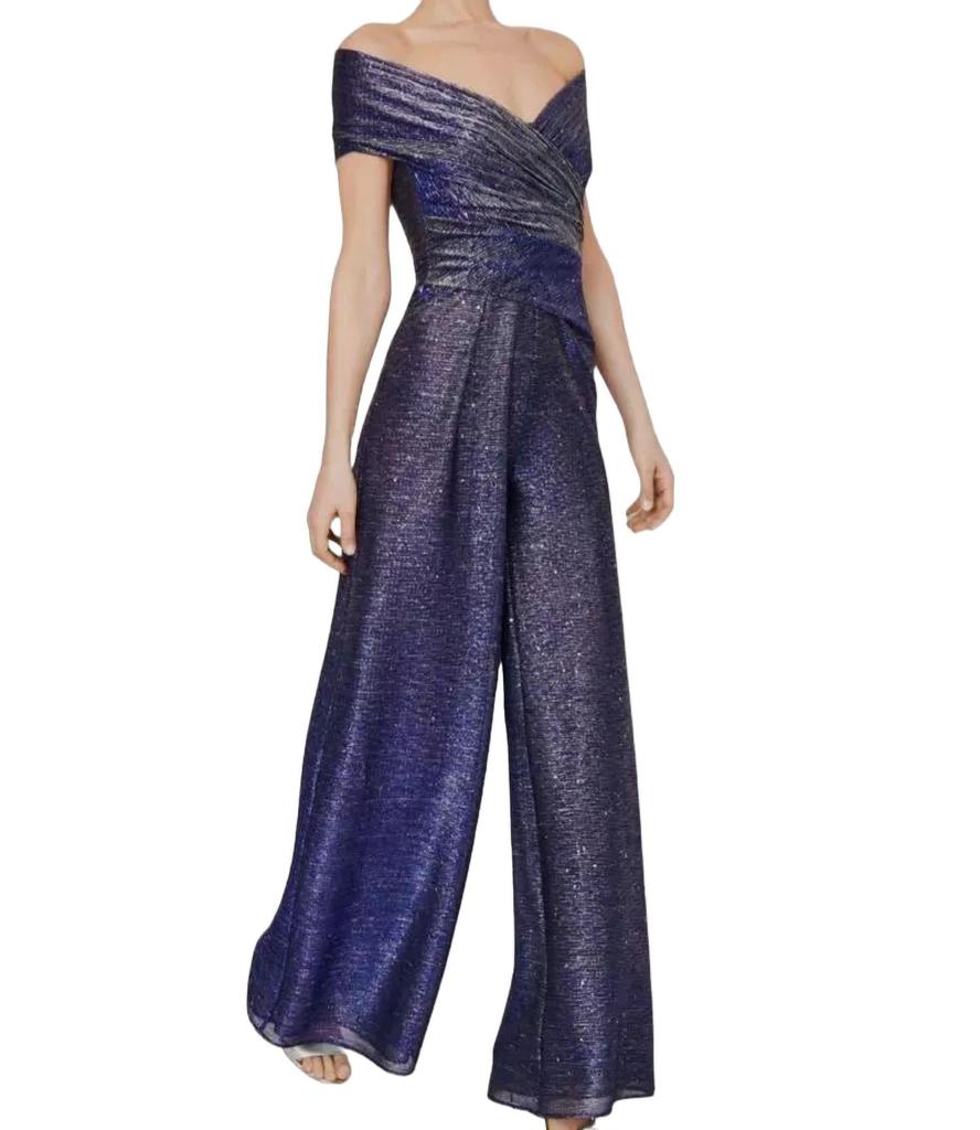 Talbot Runhof Talbot Runhof - METALLIC VOILLE JUMPSUIT