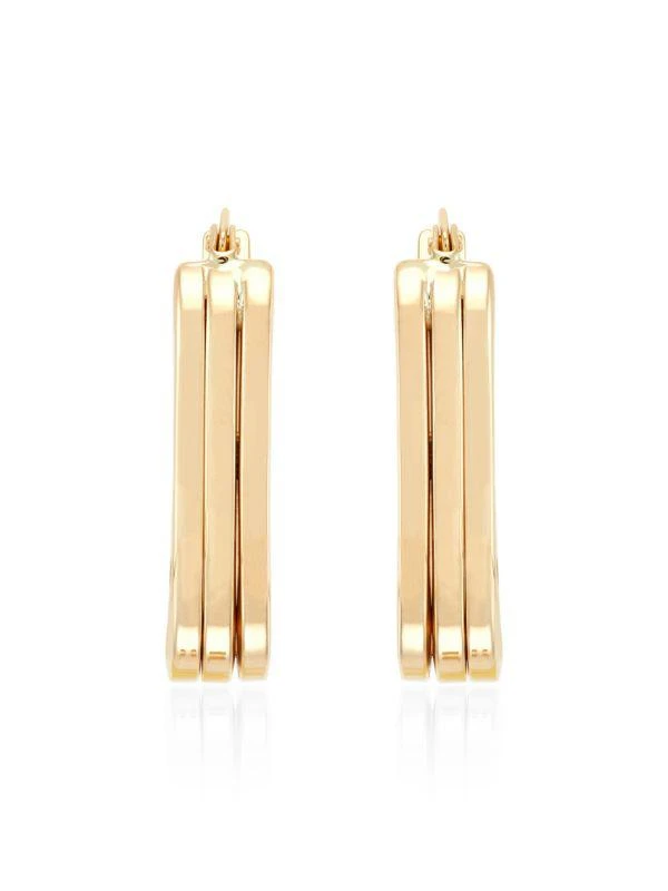 Saks Fifth Avenue 14K Yellow Gold Oval Huggie Earrings 2