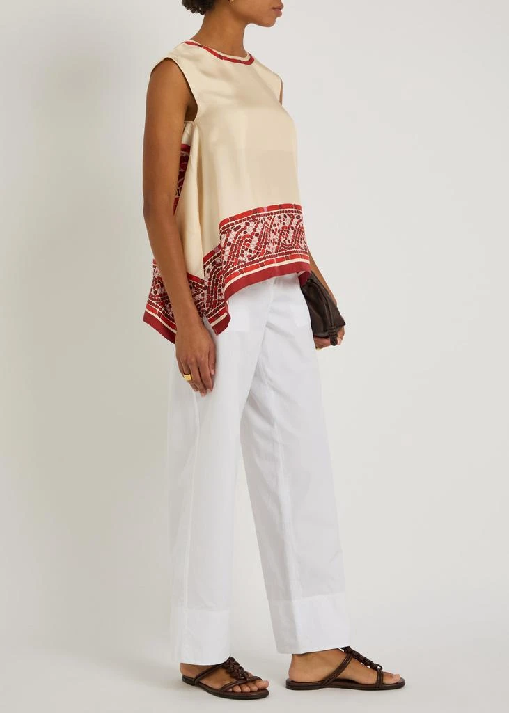 LA DOUBLE J San Carlo printed silk-twill top 4