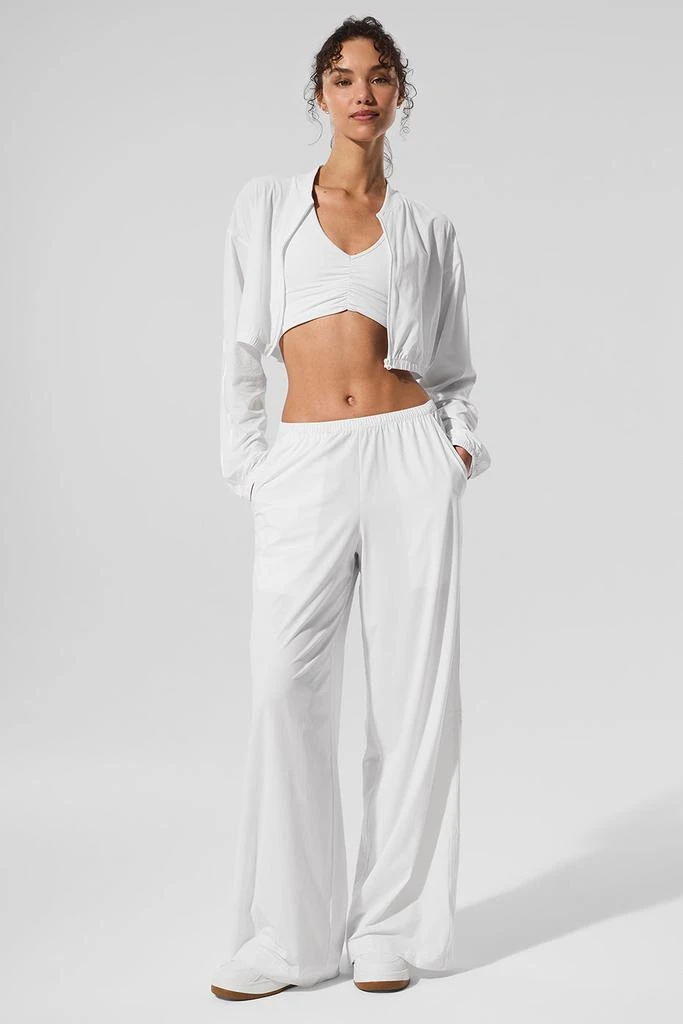 Alo Cropped Breezy Full-Zip Cover Up - White 5