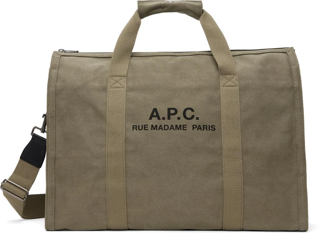 A.P.C. Khaki Recuperation Gym Duffle Bag 1