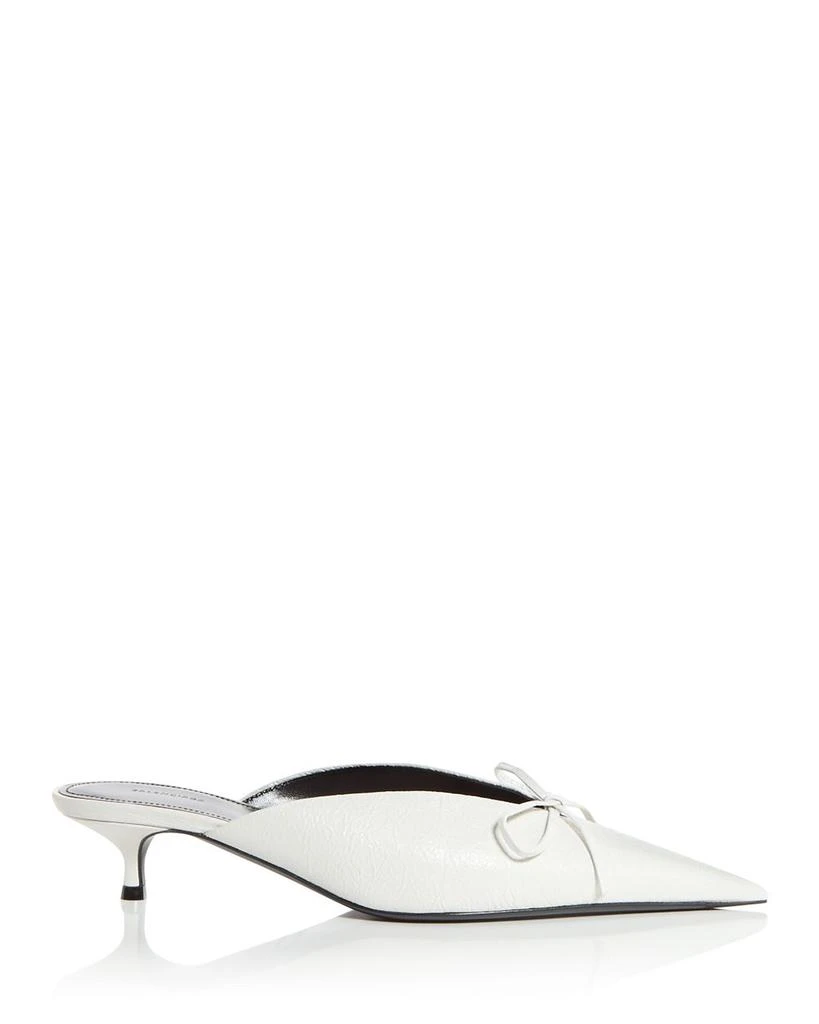 Balenciaga Women's Knife Bow Kitten Heel Mules 2