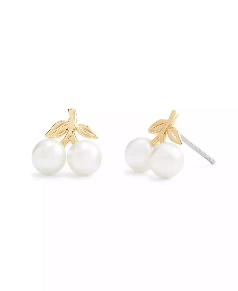 Coach Faux Mother of Pearl Cherry Stud Earrings