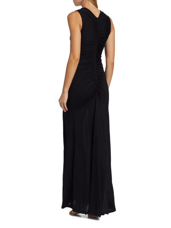 Ulla Johnson Isabel Ruched Keyhole Maxi Dress