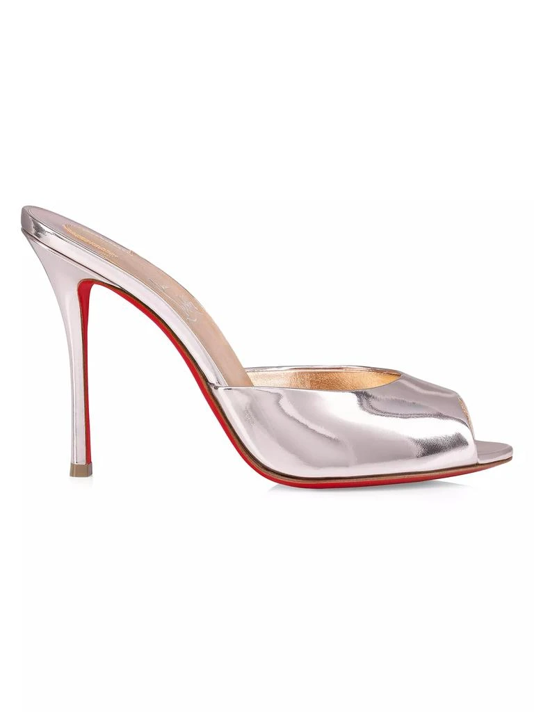 Christian Louboutin Me Dolly 100MM Metallic Leather Mules 1