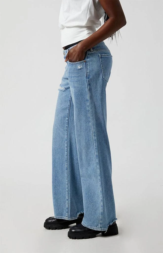 PacSun Medium Indigo Ripped Low Rise Girlfriend Jeans 3