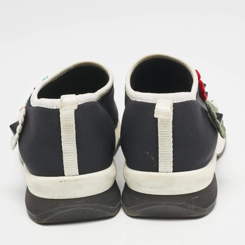 Fendi Fendi Black Neoprene Flowerland Slip On Sneakers Size 39 5
