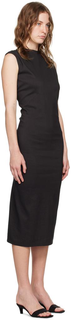 ISSEY MIYAKE Black Membrane Midi Dress