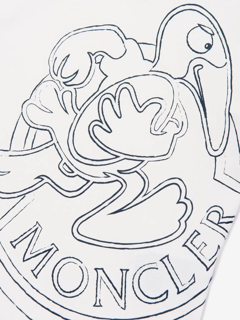 Moncler Moncler Enfant Boys Logo Print T-Shirt in White 5