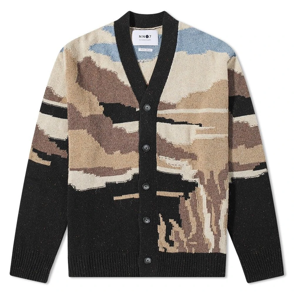 NN07 NN07 Vincent Intarsia Landscape Cardigan 1