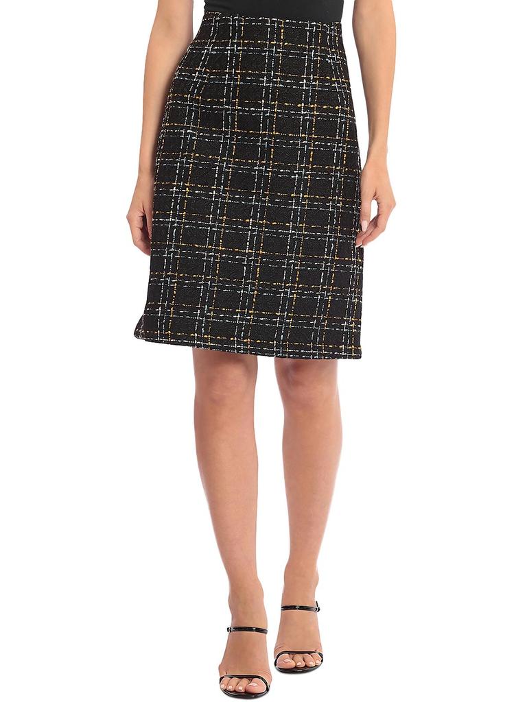 Bagatelle Womens Tweed Above Knee Pencil Skirt