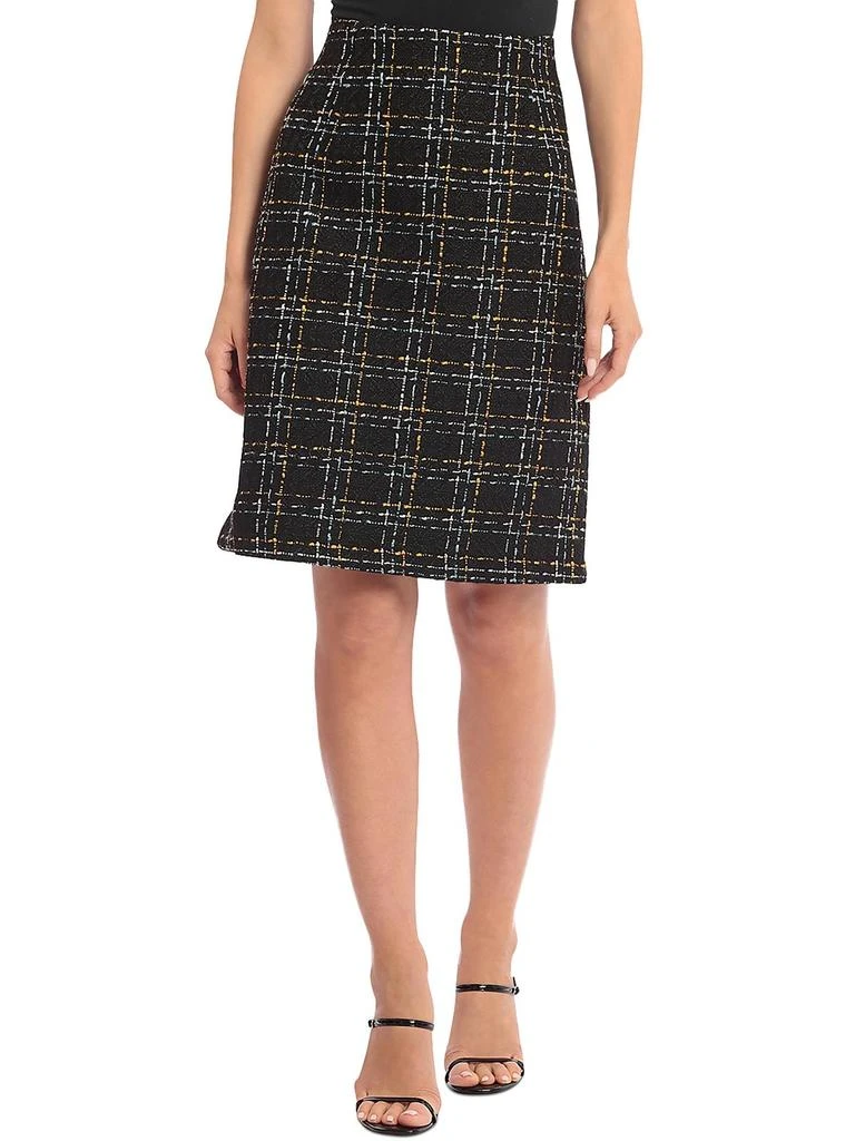 Bagatelle Womens Tweed Above Knee Pencil Skirt 1