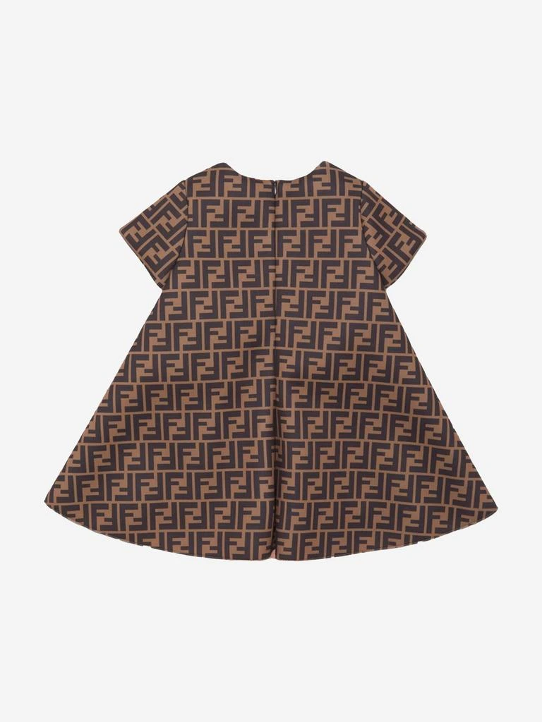 Fendi Fendi Baby Girls FF Logo Dress in Brown 3