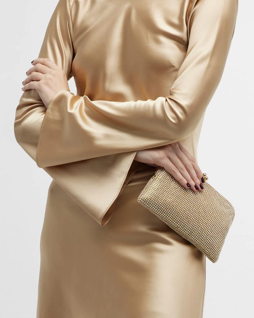 Whiting 
Davis Dimple Crystal Mesh Clutch Bag 4