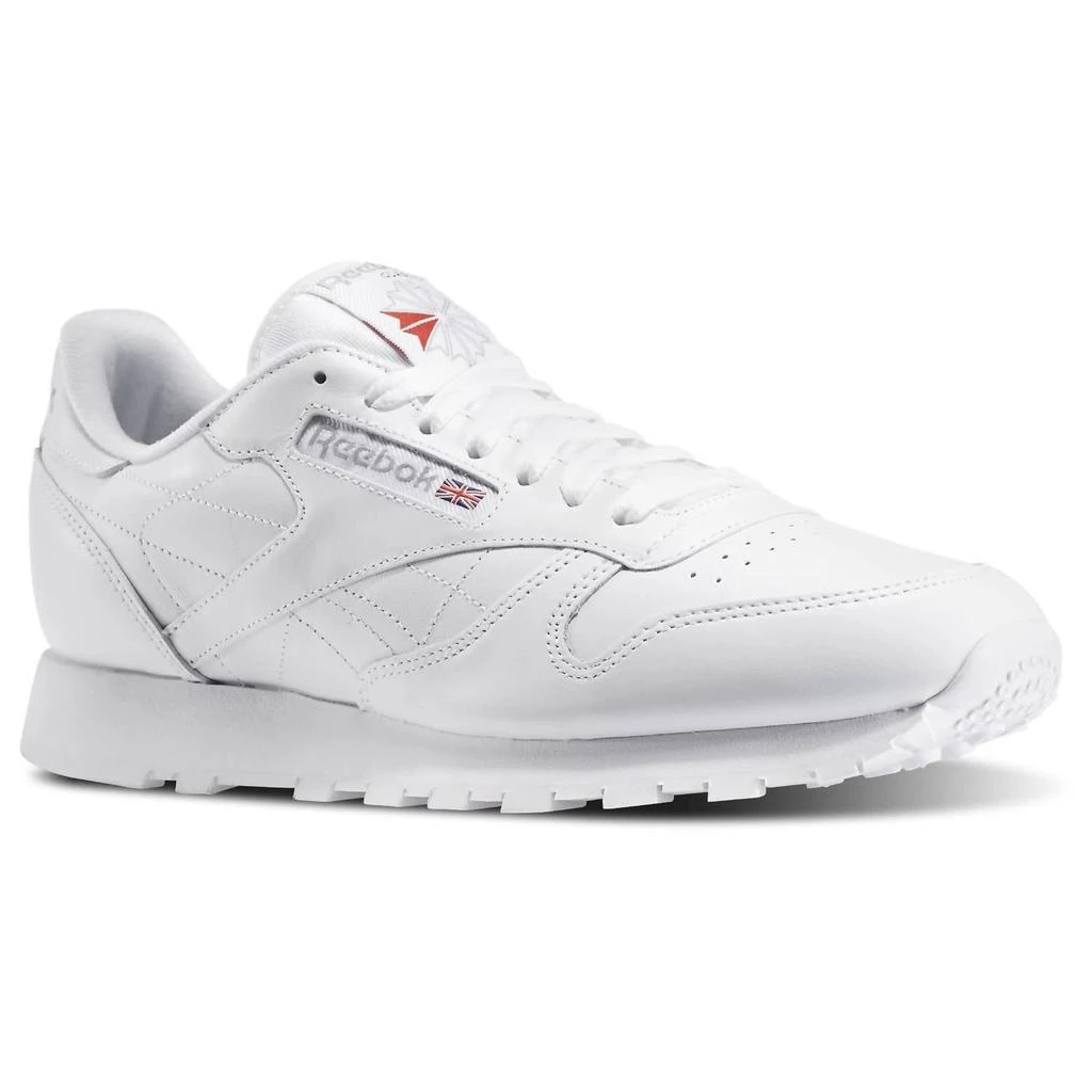 Reebok Men's Classic Leather Shoes In White/grey 1