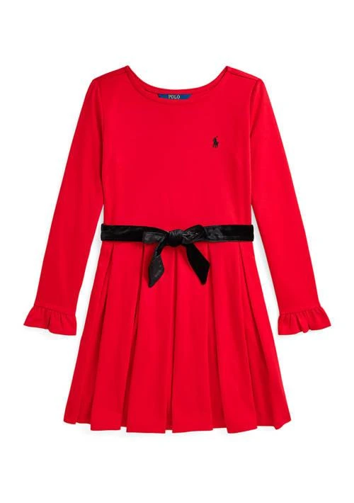 Ralph Lauren Lauren Childrenswear Girls 7 16 Pleated Ponte Dress 1