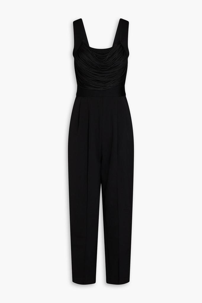Herve Leger Fringed bandage and crepe jumpsuit