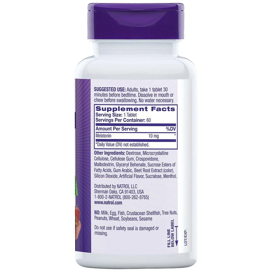 Natrol 10 mg Fast Dissolve Melatonin Tablets Strawberry 4