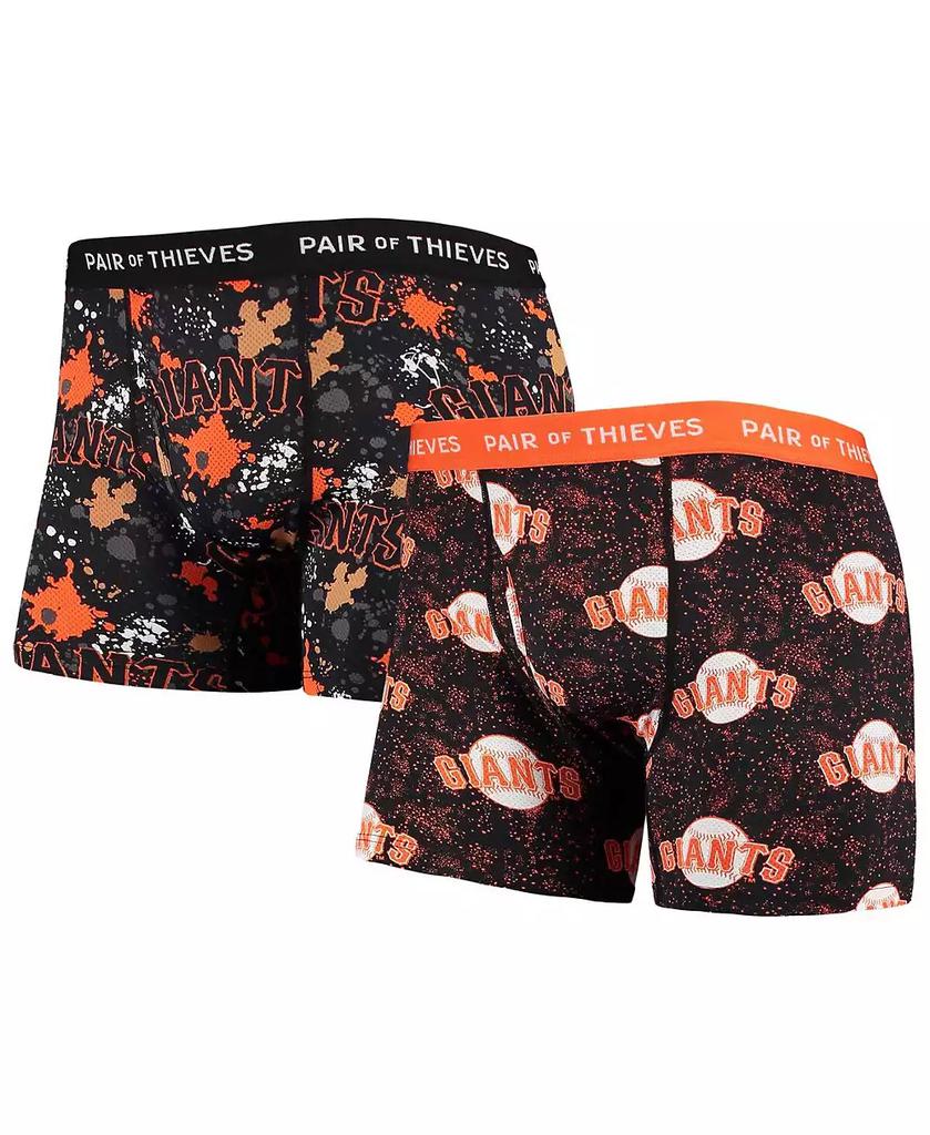 Pair Of Thieves Men's Black San Francisco Giants Super Fit 2-Pack Boxer Briefs Set