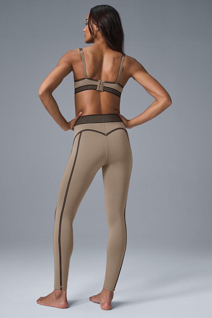 Alo Yoga Airlift High-Waist 7/8 Line Up Legging - Gravel
