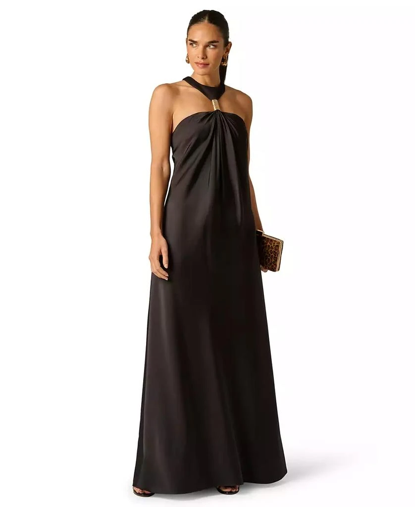 Adrianna Women
s Stretch Halter Neck Ball Gown