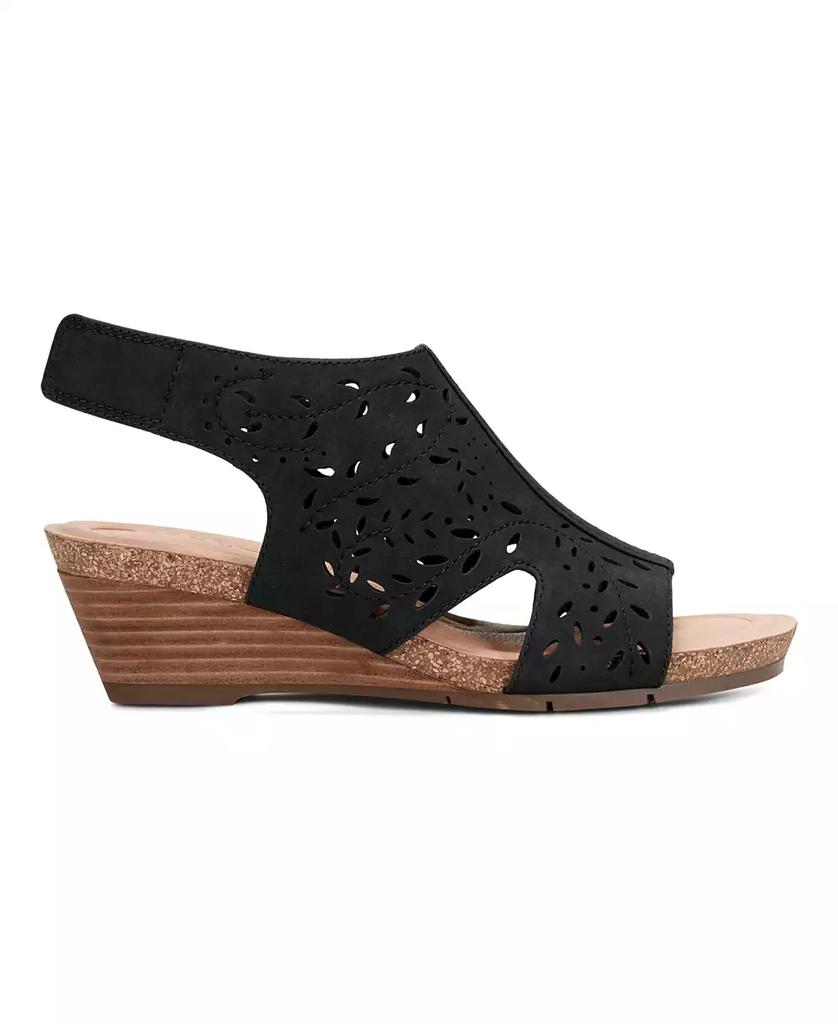 Earth Women's Halin Cutout Slingback Wedge Sandals