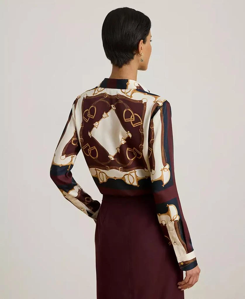 Ralph Lauren Women
s Kristy Equestrian Print Button Front Shirt 4
