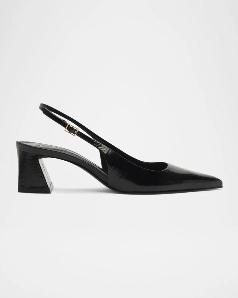 Schutz Rhonda Patent Leather Slingback Mid Pumps 1