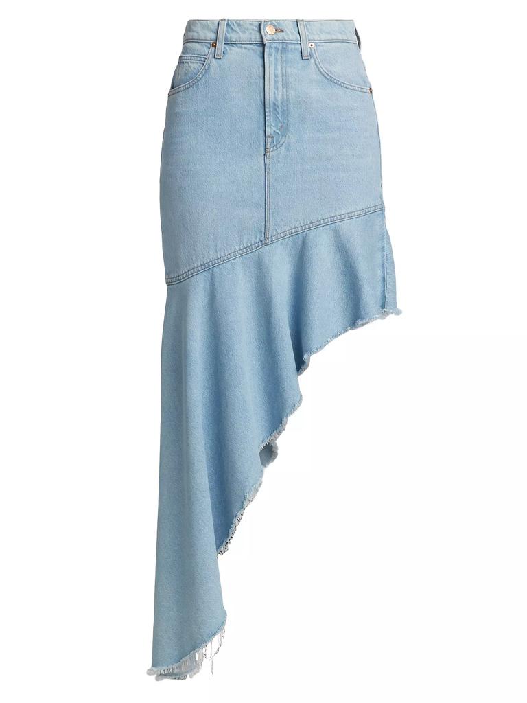 Mother The Crinkle Cut Denim Skirt