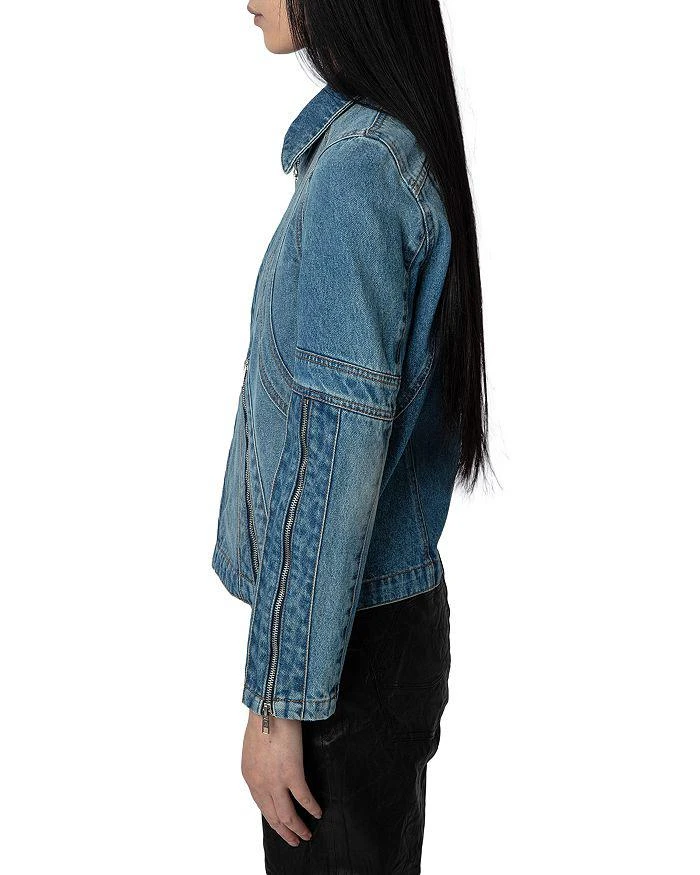 Zadig & Voltaire Bons Zippered Denim Jacket 4