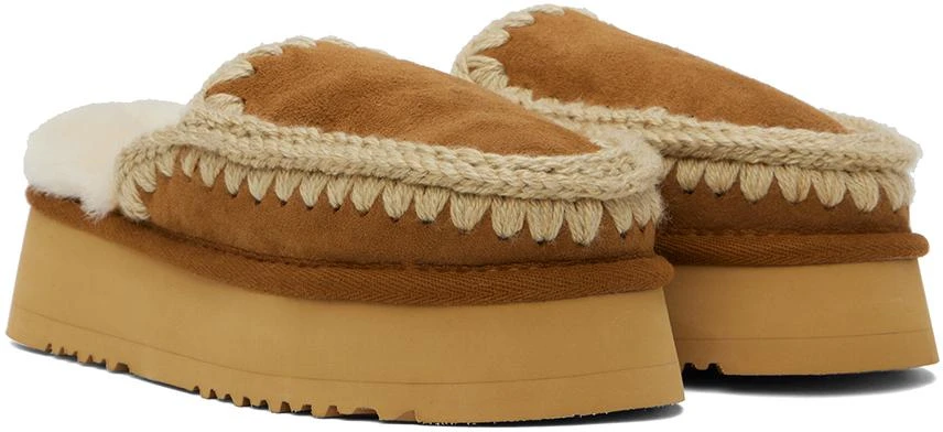 Mou SSENSE Exclusive Brown Slippers 4