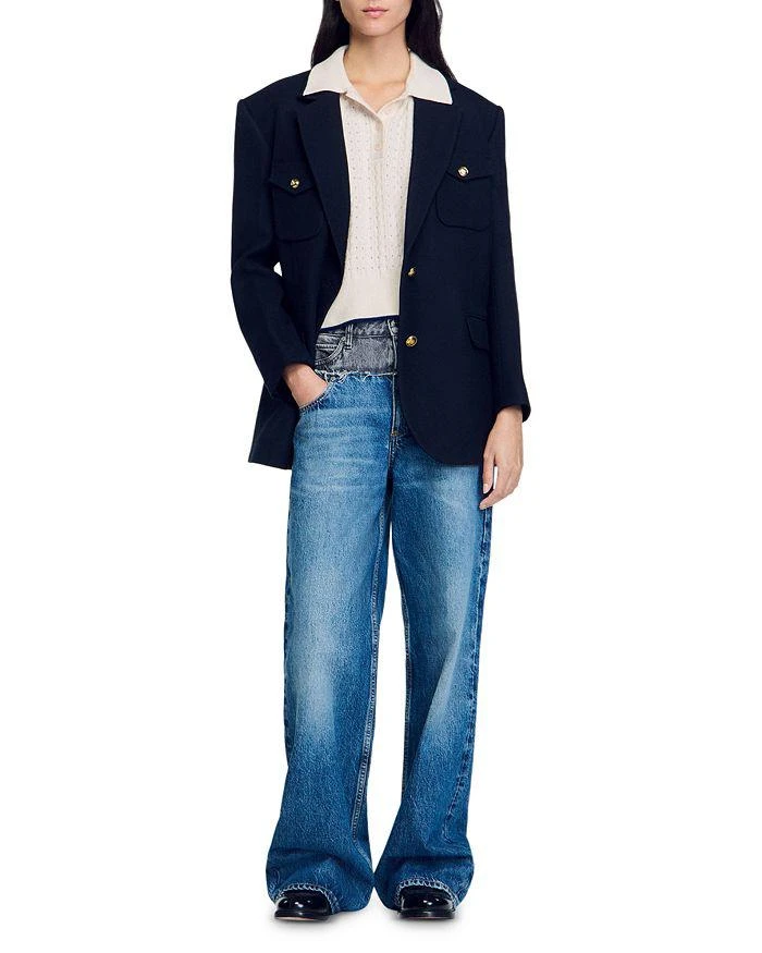 Sandro Poppy Pointelle Knit Sweater 2