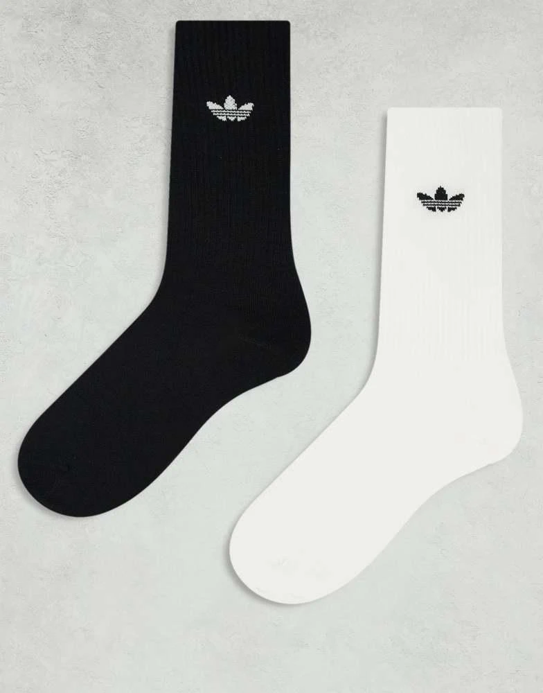 Adidas adidas Originals 2 pack Samba socks in white 1