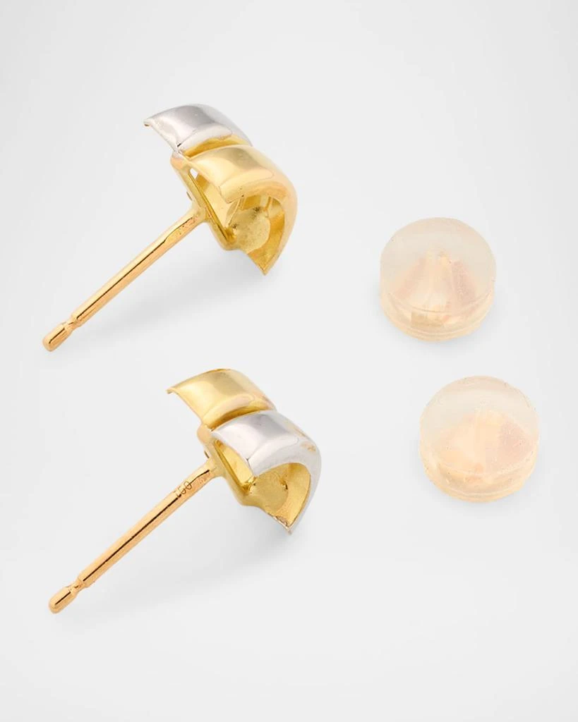 POPPY FINCH 18K Bi-Color Gold Baby Huggie Earrings 4