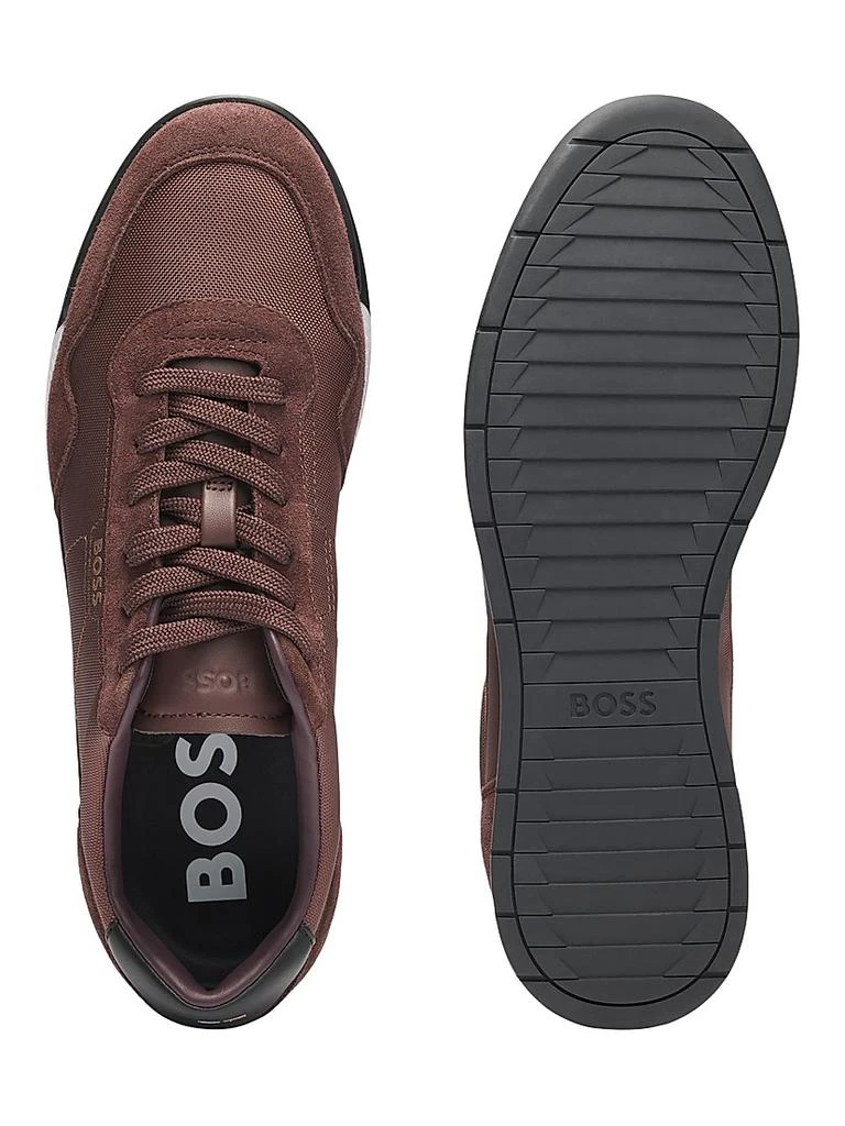Hugo Boss Mixed-Material Lace-Up Trainer Sneakers 4
