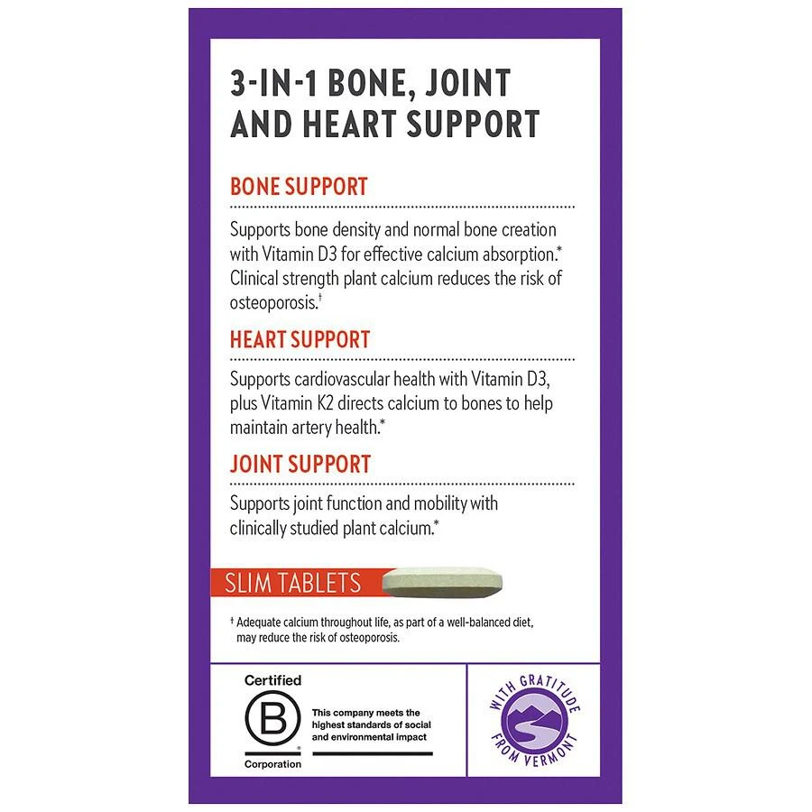 New Chapter Bone Strength Take Care, Organic Plant Calcium, Slim Tabs 2