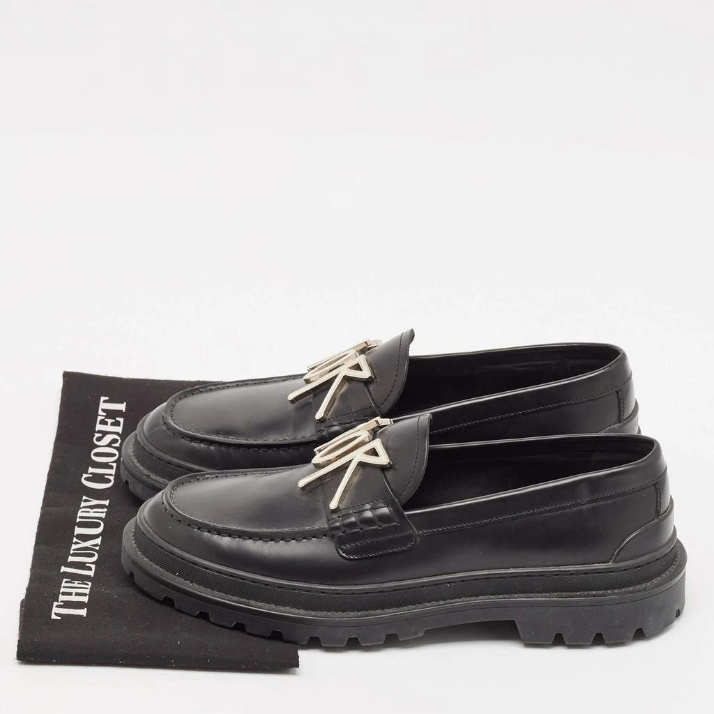 Dior Dior x Stussy Black Leather Slip On Loafers Size 41 9