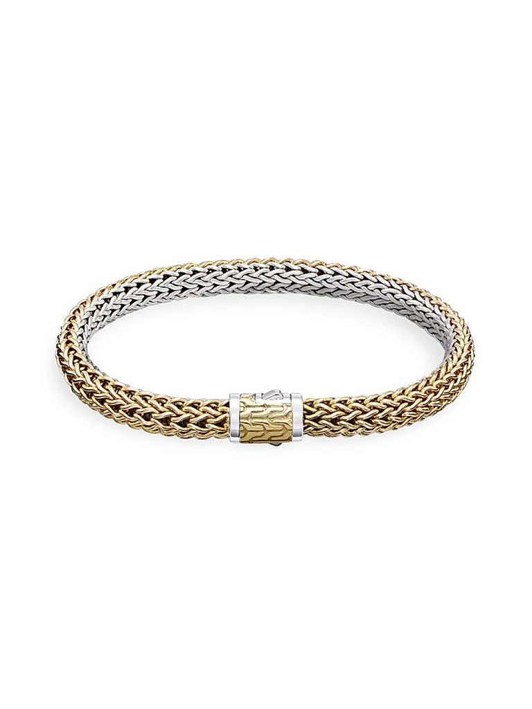 John Hardy Classic Chain 18K Gold & Sterling Silver Reversible Bracelet 1