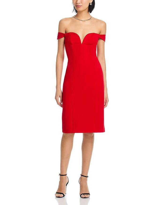 l'agence inori beaded mini dress Mother of the Bride Gown with Peplum main image 1