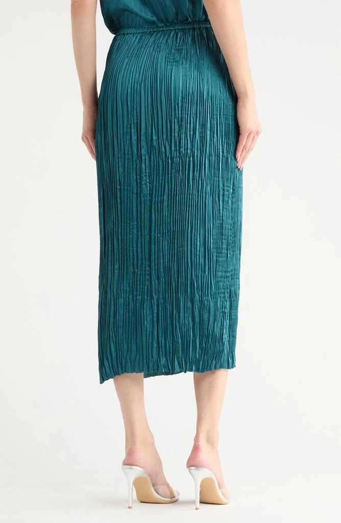 Vince Crushed Overlay Satin Midi Skirt 2