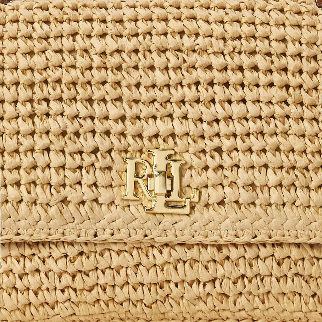Ralph Lauren Woven Straw Medium Sophee Bag 4