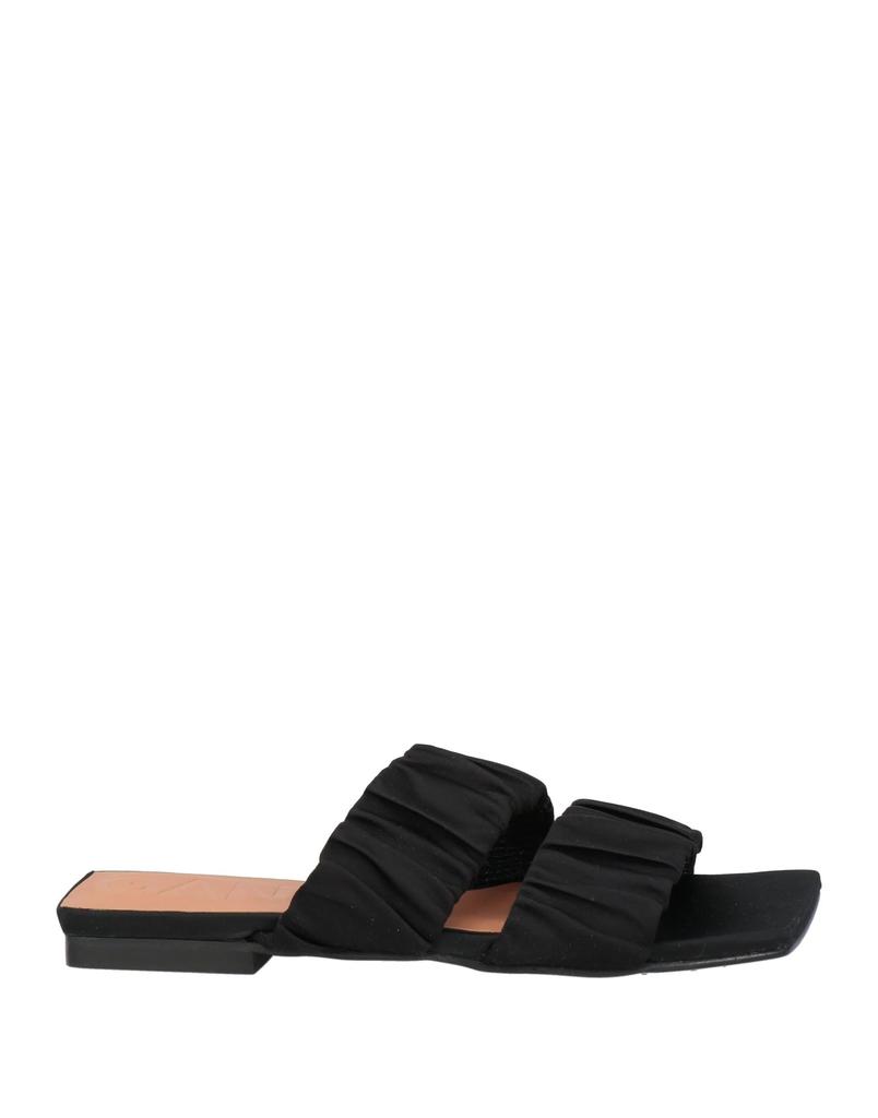 Ganni Women's Smocked Satin Sandals - Shoes - BeyondStyle