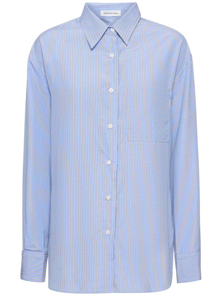 The Frankie Shop Lui Cotton Blend Oxford Shirt