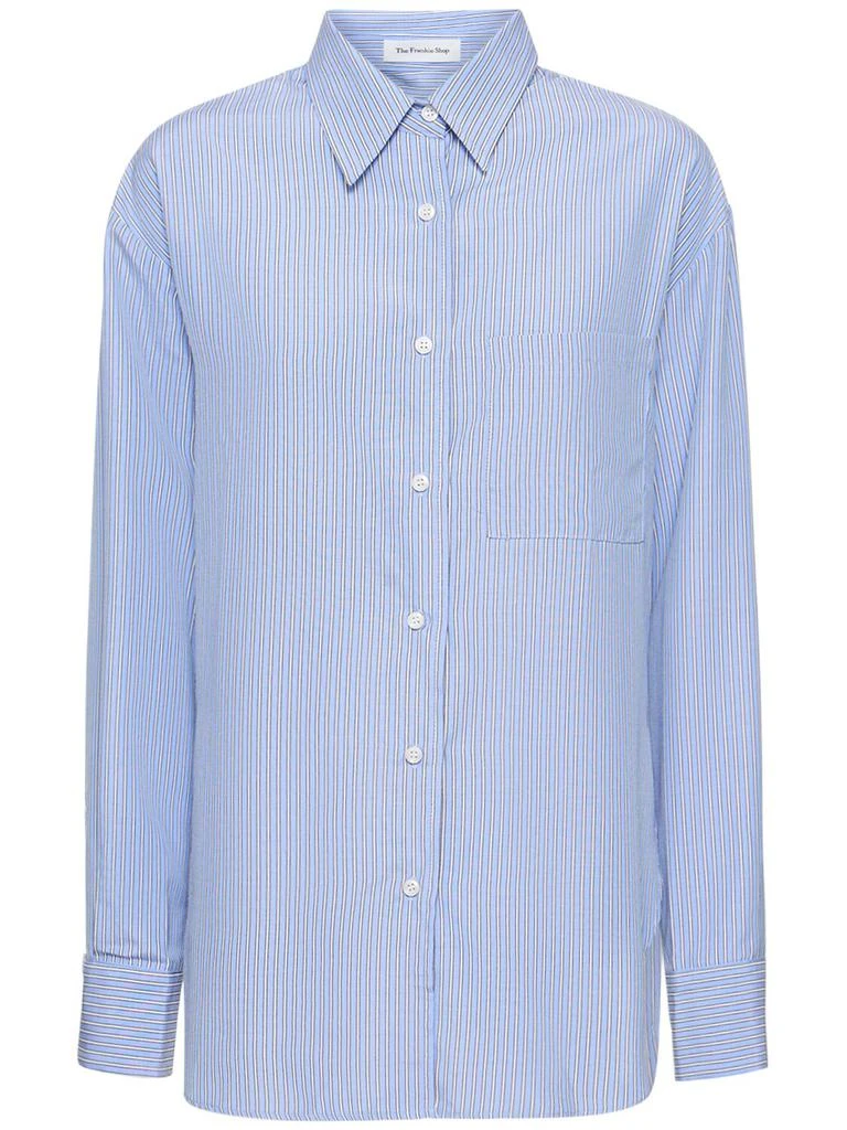 The Frankie Shop Lui Cotton Blend Oxford Shirt 1