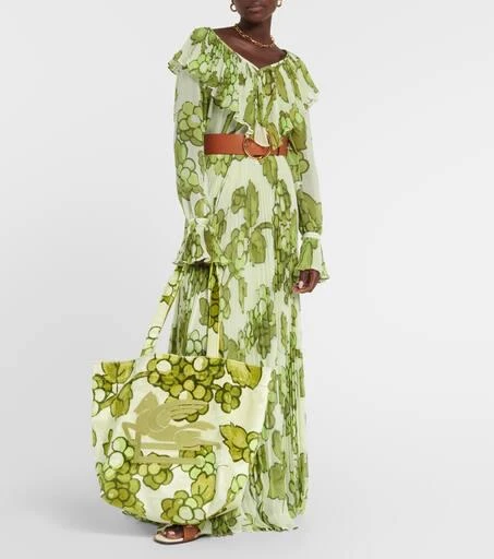 ETRO Pegaso leather-trimmed tote bag 5