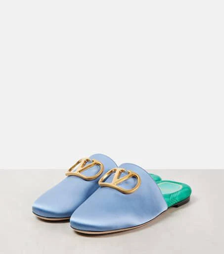 Valentino VLogo Signature satin slides 4