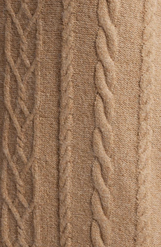 Caslon Long Sleeve Cable Stitch Sweater Dress 6