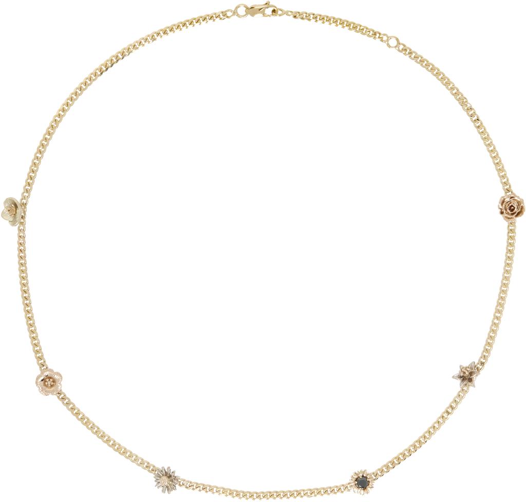 Bernard James Gold FLORA Slim Curb Chain Choker